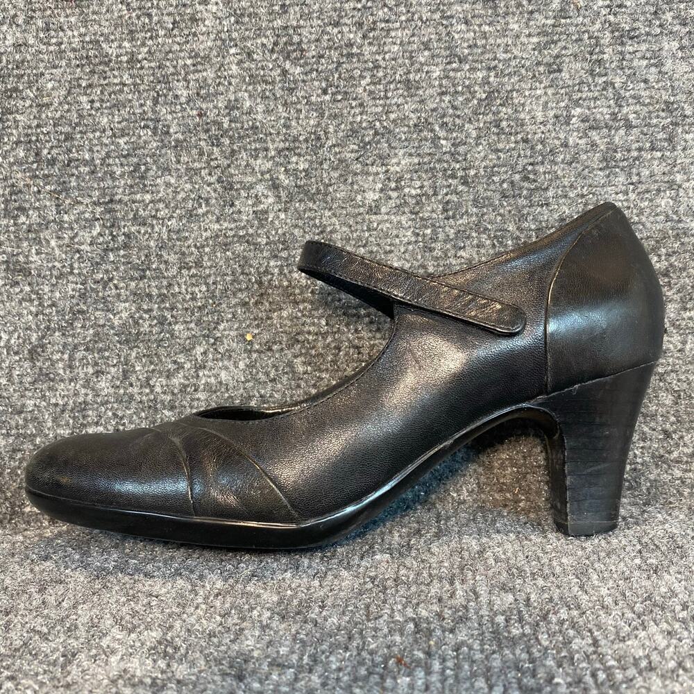 ABEO Harper Smartsystem Black Leather Mary Jane Heels Comfort Orthotic Shoes 8.5